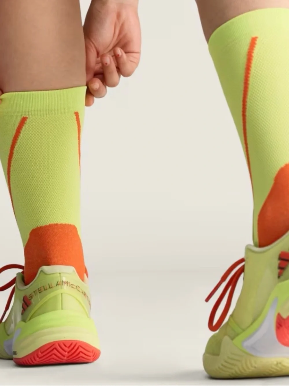 Stella McCartney Performance Ankle/Crew Socks - Lime-M/Orange-M/Neon/Gray-M